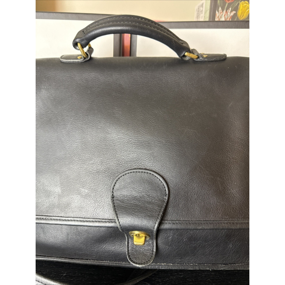 Coach Vintage Black Metropolitan Messenger Briefcase Laptop Bag H5C-5180 USA ‘95 - Picture 2 of 13